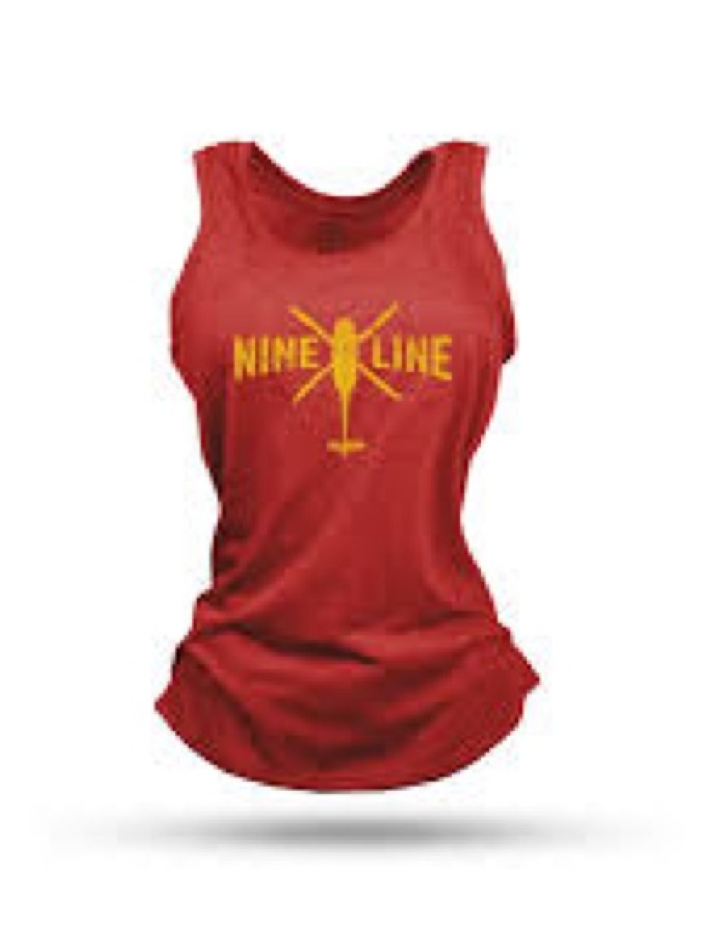 Nine Line Women’s Small Red Racerback Tank Top Helicopter Graphic